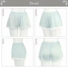 着心地 さらっとしっかり 透け防止 レース付き シンプル ショート タップパンツ 4817 ペチコート レディース セクシー ランジェリー パンツ サテン ボトムス インナー 日本製 チュール 浴衣 透けない 透け防止対策 アンダーウェア ペチパンツ 大きいサイズ M L LL 渡辺商店
