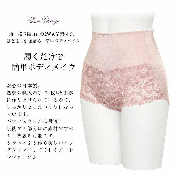 ソフト補正 ノンガードル ショーツ 8186rt ショート丈 お腹押さえ 補整 補正下着 下着 レディース インナー セット ガードル パンツ ショーツ ハイウエスト ぽっこりお腹 引き締め 大きいサイズ M L LL 3L ベージュ ピンク 機能性 インナーウェア 渡辺商店 送料無料