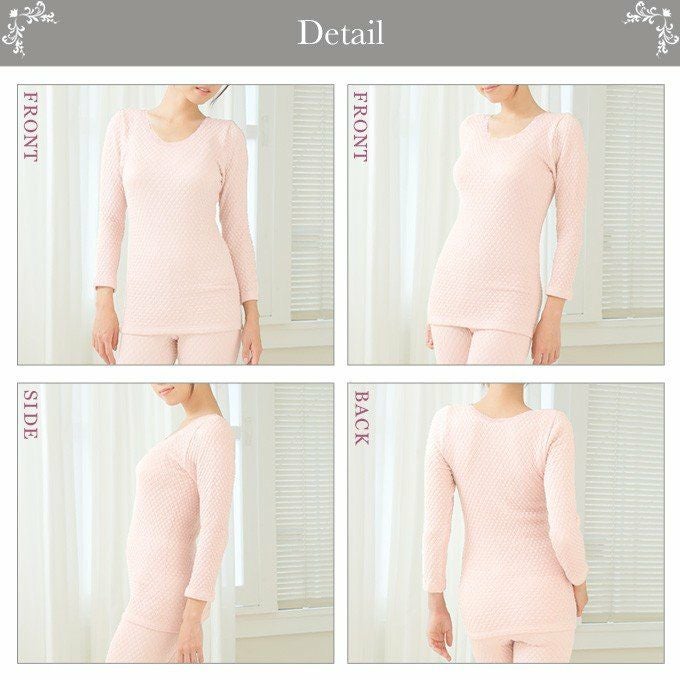 送料無料 三重構造で2.5倍の暖かおひさま8分袖インナー 8960et 日本製 下着 レディース 女性 インナー 長袖 トップス 肌着 軽い 温かい 暖かい あたたかい あったか 着圧 保温性 防寒 女性 厚手 大きいサイズ M L LL 3L シンプル ポリプロピレン リップル