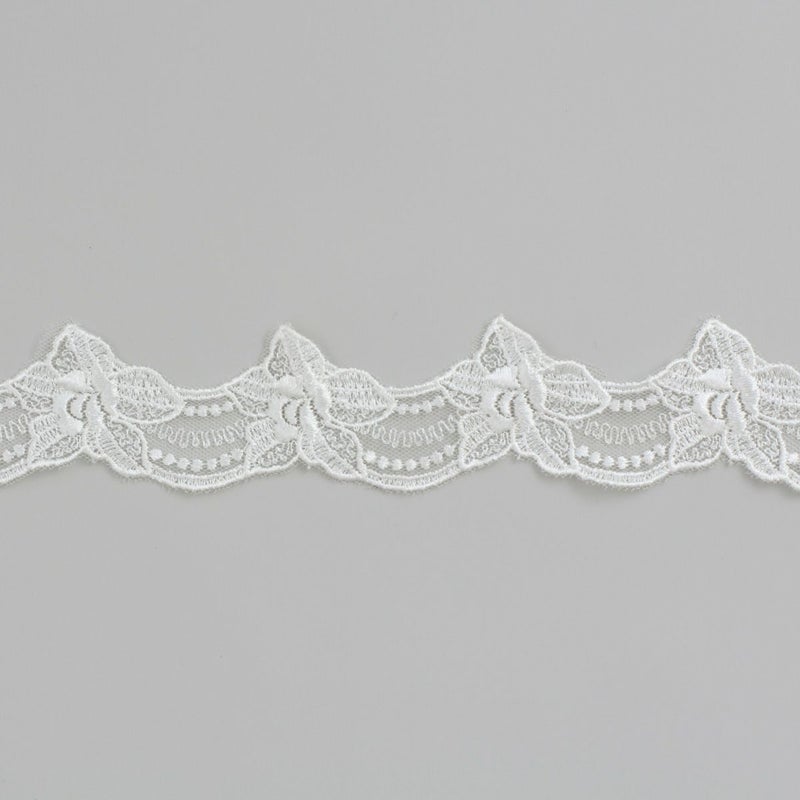 存在感ある花柄刺繍のチュールレース チュールレース カット売り ハンドメイド DIY 手芸用 アクセサリー 生地 単品 レース