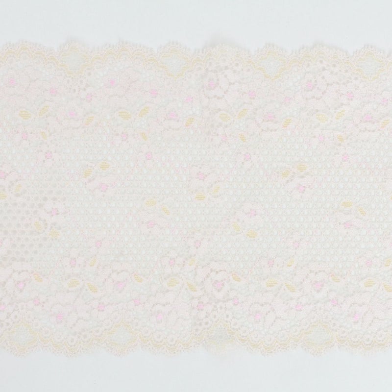 薄ピンクの可愛らしい広幅レース チュールレース カット売り ハンドメイド DIY 手芸用 アクセサリー 生地 単品 レース