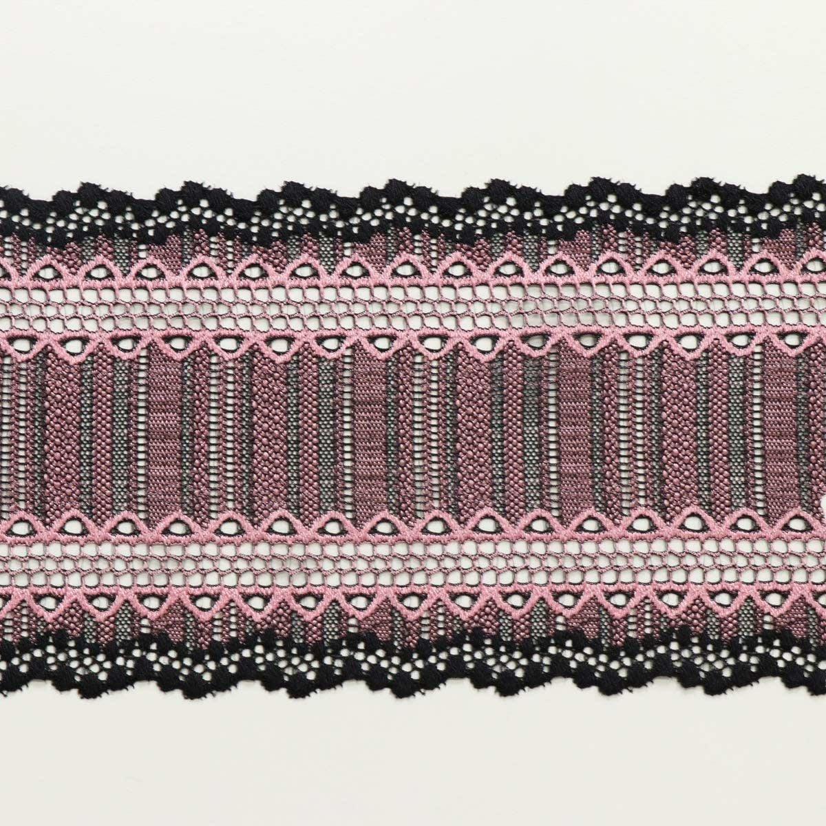幾何学柄の2浴ストレッチレース 生地 チュールレース カット売り ハンドメイド DIY 手芸用 アクセサリー 生地 単品 レース