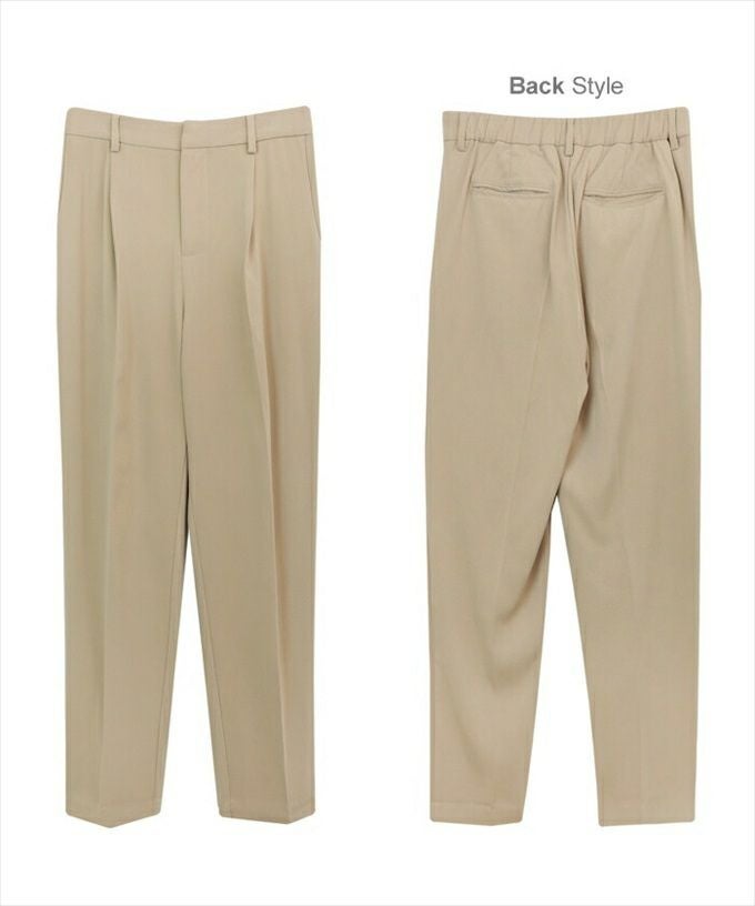 とろみ素材 ウエストゴム センタープレス テーパード パンツ レディース フロントホック バックポケット ボトムス ボトム ロング丈 パンツ 楽チンパンツ おしゃれ オシャレ かわいい 大人 きれいめ オフィス カジュアル シンプル サイズ M L 春夏 秋冬 春 夏 秋 冬
