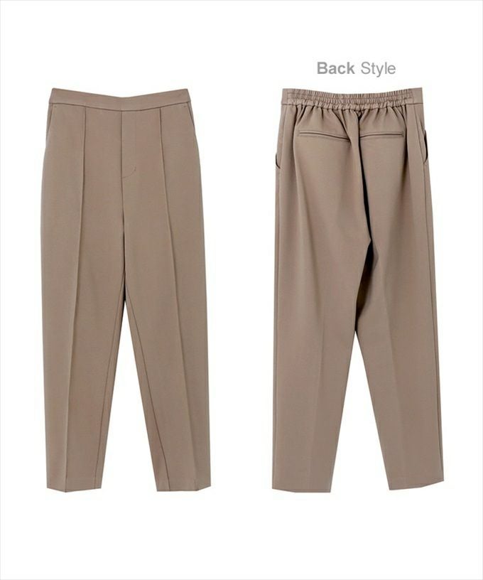 ポンチ素材 ウエストゴム ストレッチ テーパードパンツ レディース オケージョン カットソー 美ライン 女性 パンツ 楽チンパンツ ボトムス スラックス おしゃれ かわいい 大人 きれいめ ロングパンツ 黒 オフィス カジュアル シンプル ナチュラル サイズ M L 春 夏 秋 冬