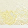 鮮やかなイエローカラーの花柄レース (幅 約16cm) 手芸用 アクセサリー 生地 単品 レース