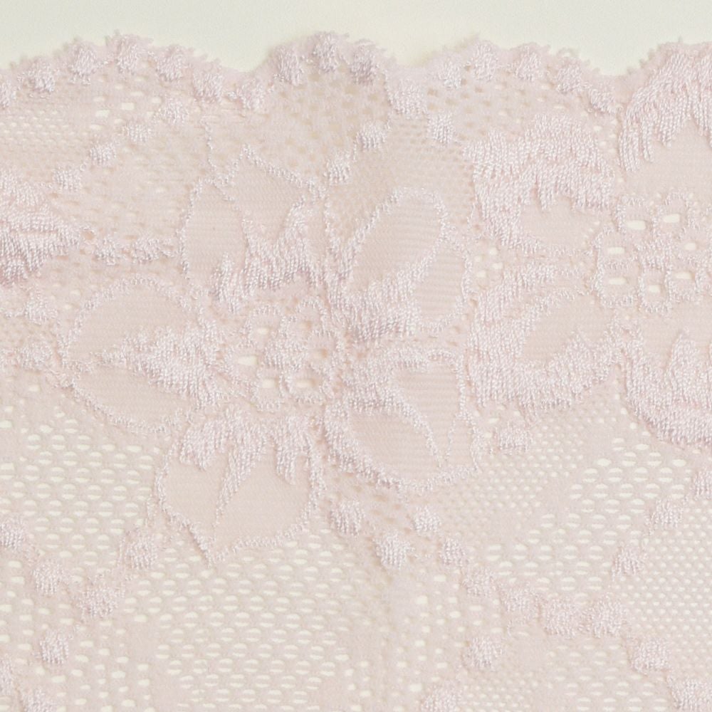 可愛らしいピンクの花柄レース (幅 約21cm) 手芸用 アクセサリー 生地 単品 レース