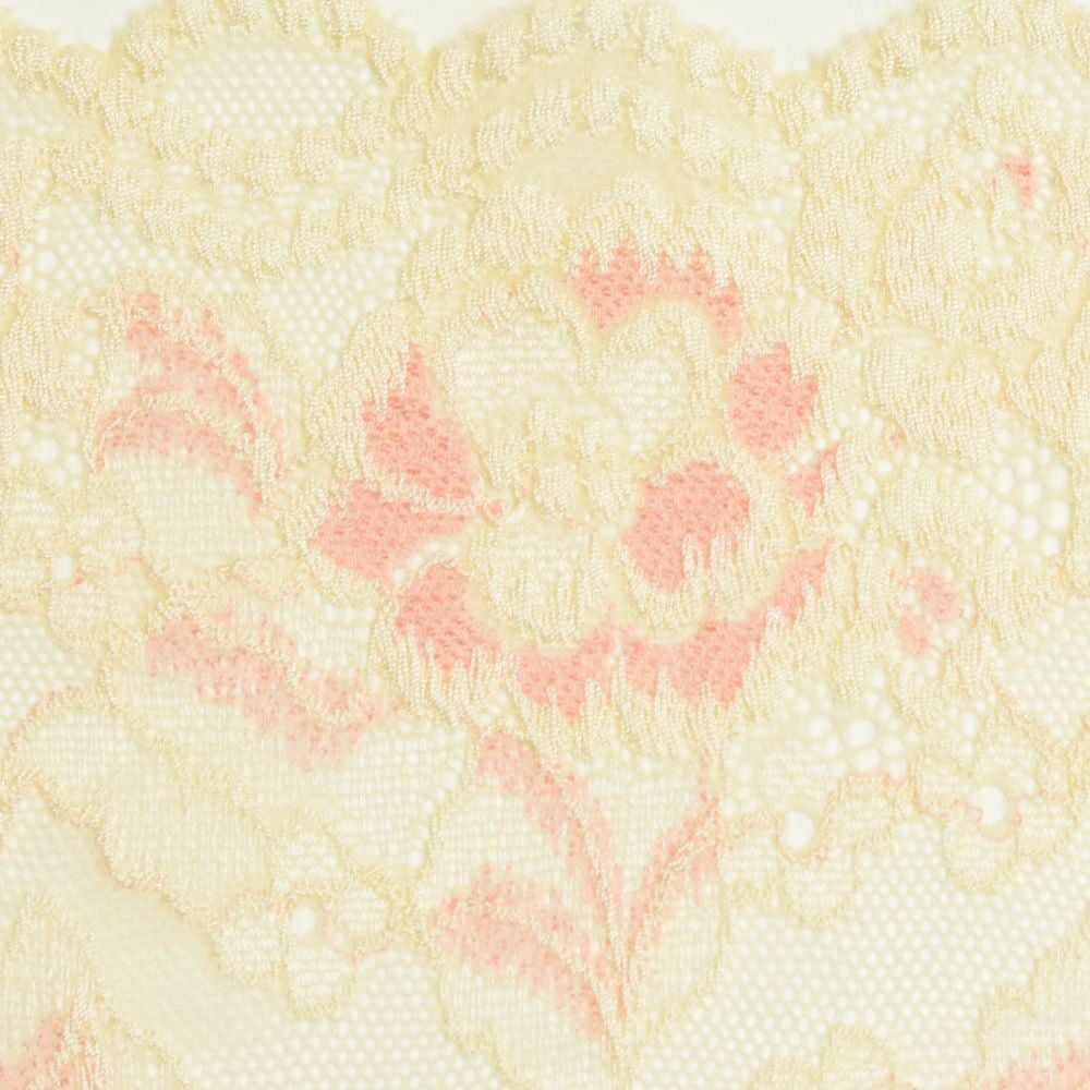 存在感のあるアイボリーの花柄レース (幅 約15.5cm) 手芸用 アクセサリー 生地 単品 レース