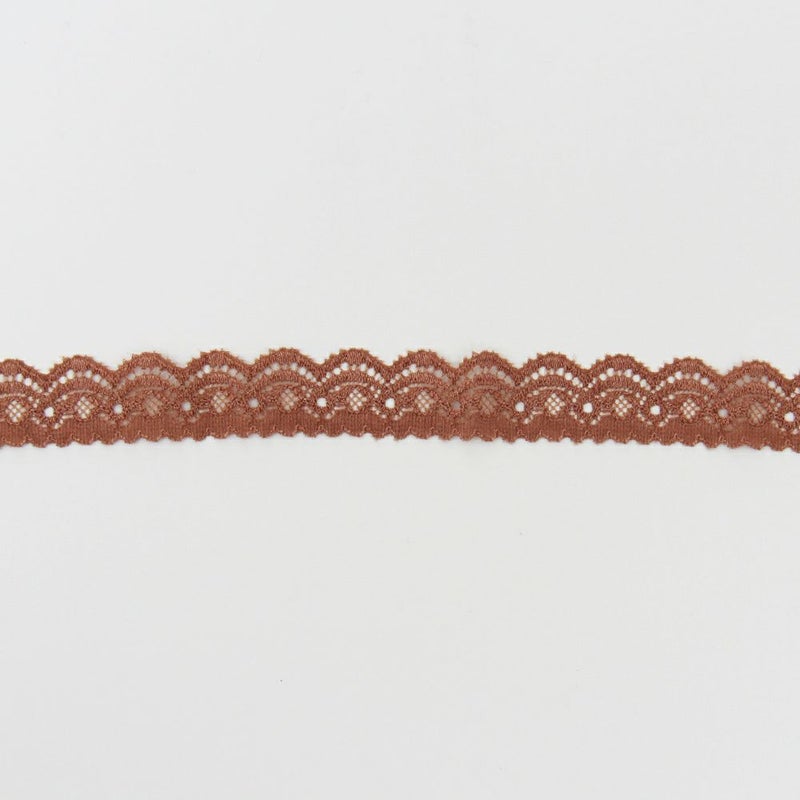 幾何学柄の細巾ストレッチレース (幅 約1.5cm) 手芸用 アクセサリー 生地 単品 レース