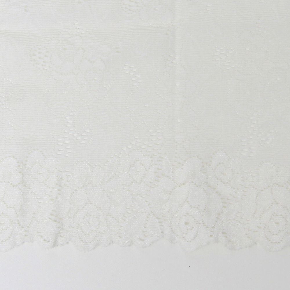 エレガントなバラ柄　広幅ストレッチレース (幅 約20.5cm) 手芸用 アクセサリー 生地 単品 レース