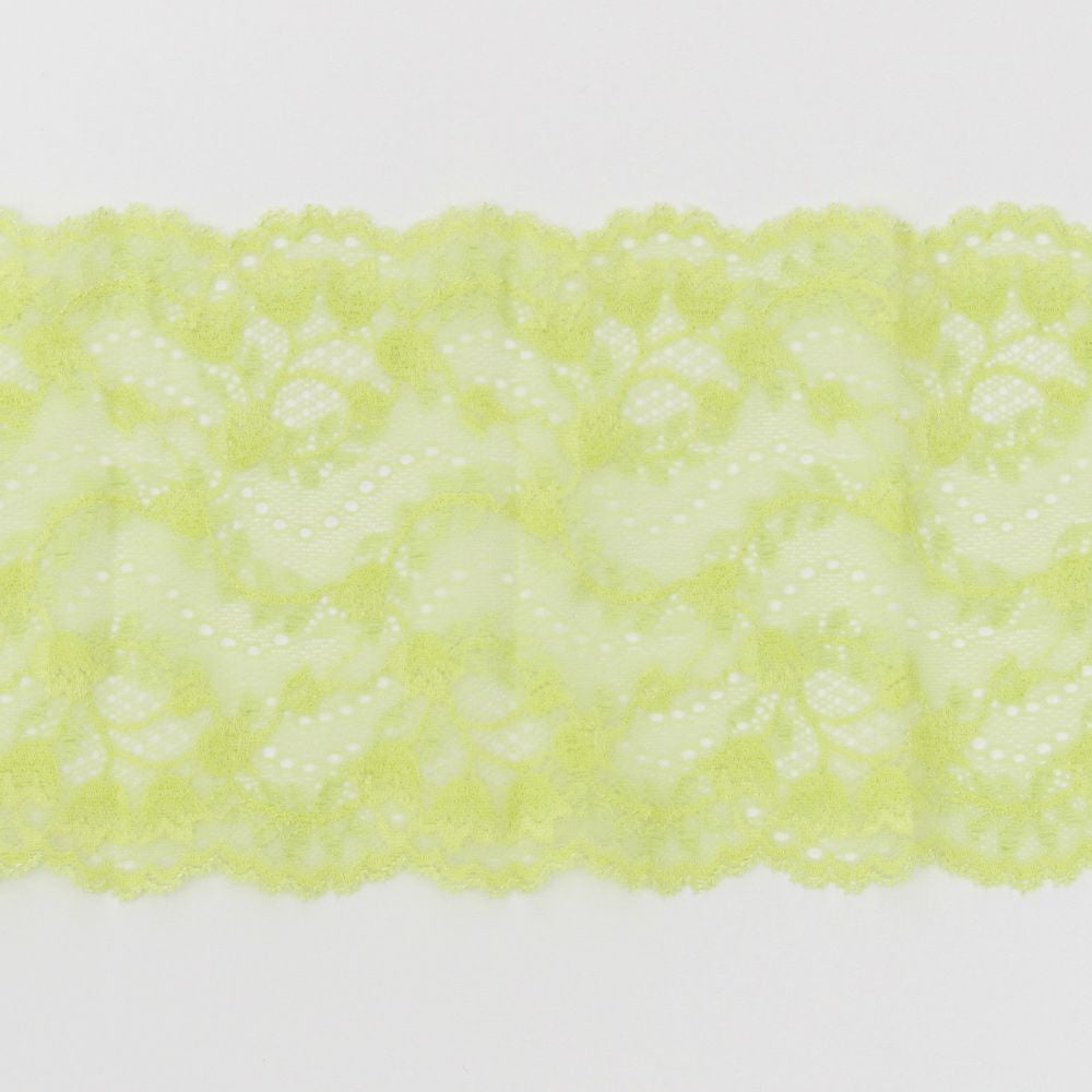花柄 広幅ストレッチレース (幅 約11.5cm) 手芸用 アクセサリー 生地 単品 レース