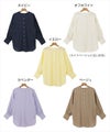 ブライトシアー 前後2way 長袖 シャツ ブラウス レディース フェミニン 体型カバー バンドカラー チュニック 光沢感 透け感 大人 女性 きれいめ おしゃれ カジュアル ナチュラル オフィス 女性 フリル トップス TOPS 大人ファッション 上品 春 夏 秋 送料無料 白