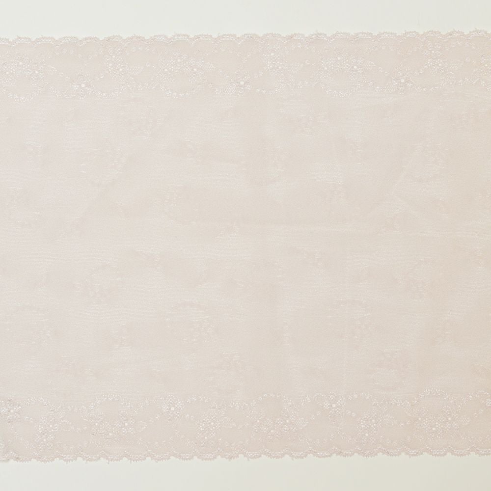 淡いピンクの幅広レース (幅 約23.5cm) 手芸用 アクセサリー 生地 単品 レース 