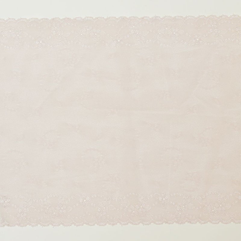 淡いピンクの幅広レース (幅 約23.5cm) 手芸用 アクセサリー 生地 単品 レース 