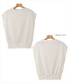 Tシャツ レディース 半袖 ノースリーブ ニット 黒 フレンチスリーブ ニットカットソー トップス カットソー 無地 Uネック クルーネック きれいめ おしゃれ カジュアル かわいい ナチュラル 女性 シンプルトップス TOPS 大人ファッション 上品 春 夏 送料無料 M L