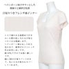 シンプル 汗パッド付き フレンチ袖 Uネック インナー 半袖 シャツ 春 夏 秋 レディース 女性 インナートップス インナー 肌着 無地 綿100％ シンプル 黒 ブラック 涼しい 大きいサイズ レース M L LL 3L 伸縮性 ストレッチ 渡辺商店 アンダーウェア ウエア インナーシャツ