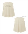 ロゴプリント フレンチスリーブ Tシャツ レディース Aライン チュニック コットン天竺 クルーネック フェミニン カジュアル コットン100％ 体型カバー 抜け感 トップス 女性 きれいめ おしゃれ かわいい 女性 大人ファッション 春 夏 秋 綿100％ M 送料無料