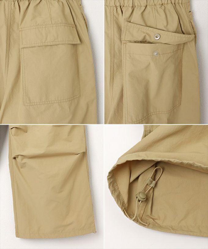 2way ミリタリー オーバーパンツ ウエストゴム レディース ウエストドロー 裾ドロー ジョガーパンツ ストレート ワイド 楽ちん 抜け感 トレンド感 上品 パラシュートパンツ ボトム おしゃれ 大人 ファッション きれいめ ゆったり カジュアル ナチュラル 春 夏 秋 冬 送料無料