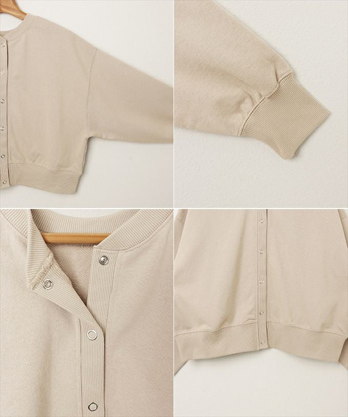 前後2way 裏毛 スウェット スエット トップス レディース フロントボタン 背中ボタン ボリューム袖 ヴィンテージライク 大人 長袖 羽織り トップス 女性 きれいめ おしゃれ かわいい カジュアル 女性 TOPS 大人ファッション 春 秋 冬 シンプル 送料無料 M L 20代 30代 40代