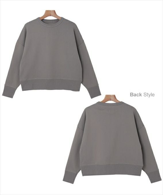 無地 ボーダー 14G 総針編み ポリエステル 長袖 ニット トップス レディース クルーネック プルオーバー ドロップショルダー 大人カジュアル 絶妙サイズ 抜け感 秋冬 女性 TOPS トップス きれいめ おしゃれ かわいい カジュアル オフィス 女性 春 秋 シンプル セーター