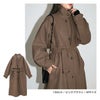 フェイクウール ウエストベルト付き ロング丈 トレンチコート レディース アウター コート カジュアル ボリューム袖 体型カバー 羽織り 暖かい アウター 大人 きれいめ おしゃれ カジュアル ナチュラル シンプル オフィス 女性 アラサー アラフォー 秋 冬 M L 送料無料 M