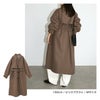 フェイクウール ウエストベルト付き ロング丈 トレンチコート レディース アウター コート カジュアル ボリューム袖 体型カバー 羽織り 暖かい アウター 大人 きれいめ おしゃれ カジュアル ナチュラル シンプル オフィス 女性 アラサー アラフォー 秋 冬 M L 送料無料 M