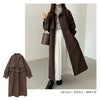フェイクウール ウエストベルト付き ロング丈 トレンチコート レディース アウター コート カジュアル ボリューム袖 体型カバー 羽織り 暖かい アウター 大人 きれいめ おしゃれ カジュアル ナチュラル シンプル オフィス 女性 アラサー アラフォー 秋 冬 M L 送料無料 M