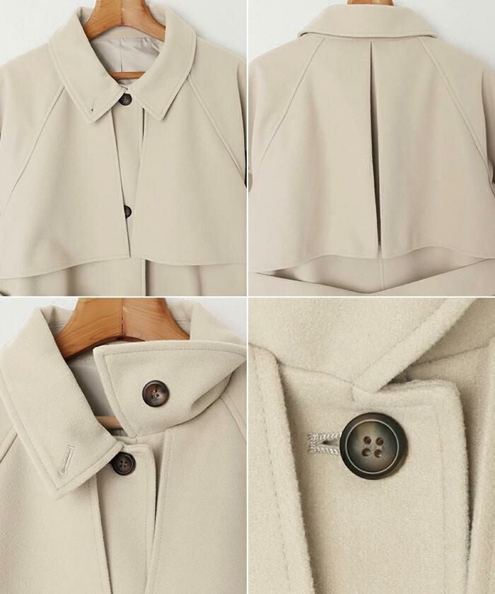 フェイクウール ウエストベルト付き ロング丈 トレンチコート レディース アウター コート カジュアル ボリューム袖 体型カバー 羽織り 暖かい アウター 大人 きれいめ おしゃれ カジュアル ナチュラル シンプル オフィス 女性 アラサー アラフォー 秋 冬 M L 送料無料 M