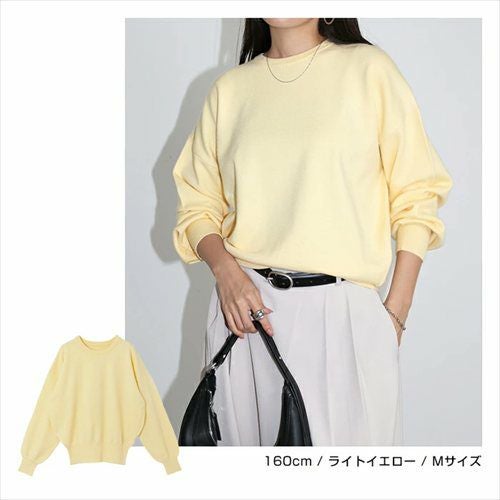 クルーネック 長袖 ニット トップス レディース プルオーバー ド ベーシック ボリューム袖 ニットトップス 秋冬 女性 TOPS ゆったり 楽ちん きれいめ おしゃれ かわいい カジュアル オフィス 女性 春 秋 冬 レディーストップス トップスシンプル セーター