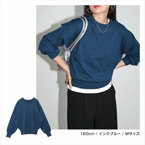 クルーネック 長袖 ニット トップス レディース プルオーバー ド ベーシック ボリューム袖 ニットトップス 秋冬 女性 TOPS ゆったり 楽ちん きれいめ おしゃれ かわいい カジュアル オフィス 女性 春 秋 冬 レディーストップス トップスシンプル セーター