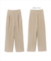 梨地ポンチ 2タック ワイドパンツ ウエストゴム レディース サイドポケット キレイめ 上品 カジュアル モード 暖かい 楽ちん ポンチ ワイド 上品 ボトムス ボトム シンプル 無地 かわいい おしゃれ 大人 ファッション きれいめ カジュアル 20代 30代 40代 50代 春 秋 冬