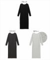 セルフカット リブ ボートネック 長袖 ワンピース レディース ロングワンピース 長袖ワンピース カットソー マキシ オーバーサイズ 体型カバー 楽ちん 細リブ 細身 Iライン 美ライン カジュアル ロング丈 こなれ感 大人 きれいめ おしゃれ ロング丈 春 夏 秋 送料無料 t03