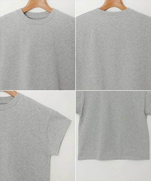 汗染み防止 コンパクト フレンチスリーブ Tシャツ レディース トップス カットソー 半袖Tシャツ 汗じみ 機能性 インナー 半袖 体型カバー 二の腕カバー コットン 無地 カジュアル オフィス 汗染み対策 ナチュラル 女性トップス 上品 春 夏 秋 綿100％ 送料無料 【mail】 t03