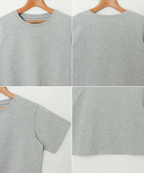 汗染み防止 ショート丈 半袖 Tシャツ レディース トップス カットソー 半袖Tシャツ 汗じみ 機能性 インナー 体型カバー 二の腕カバー コットン 無地 ベーシック トレンド オフィス 汗染み対策コットン ナチュラル 女性トップス 上品 春 夏 秋 綿100％ 送料無料 【mail】 t03