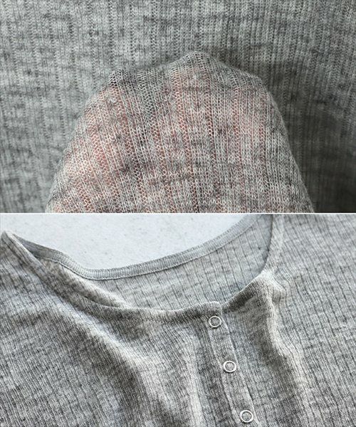 ヘンリーネック シアー トップス レディース 長袖トップス カットソー プルオーバー ロングtシャツ リブトップス 体型カバー 長袖 リブ スナップボタン 楽ちん リラックス カジュアル シンプル ナチュラル おしゃれ 長袖トップス 上品 春 夏 秋 送料無料 【mail】 t03