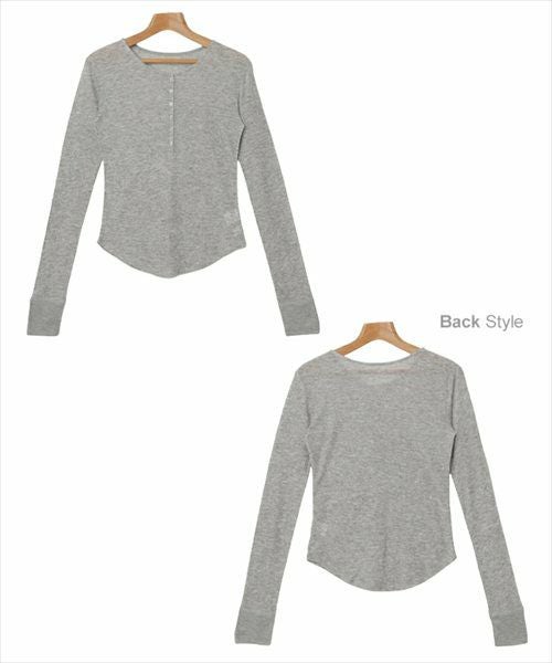 ヘンリーネック シアー トップス レディース 長袖トップス カットソー プルオーバー ロングtシャツ リブトップス 体型カバー 長袖 リブ スナップボタン 楽ちん リラックス カジュアル シンプル ナチュラル おしゃれ 長袖トップス 上品 春 夏 秋 送料無料 【mail】 t03