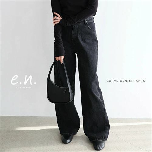 カーブ デニム パンツ レディース ボトム ロングパンツ ワイドパンツ 体型カバー 脚長効果 ゆったり 楽ちん ハイウエスト ウォッシュ加工 色落ち ジーンズ 大人カジュアル 上品 ロングパンツ 大きいサイズ 小さいサイズ ボトムス おしゃれ 大人 ファッション 春 夏 秋 冬 t03