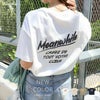 プリント ロゴ 刺繍入り 半袖 Tシャツ レディース トップス 半袖トップス カットソー ロゴTシャツ オーバーサイズ 体型カバー ゆったり 綿 コットン100％ 薄手 コーマ天竺 S M 真夏 春夏 春 夏 秋 ナチュラル 半袖Tシャツ おしゃれ かわいい 綿100％ 送料無料 【mail】 t03