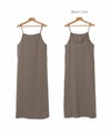 キャミワンピース ワンピース レディース キャミソール ストレート Iライン スクエアネック とろみ 細見え ロング丈 ツイル サイドポケット 上品 セレモニー きれいめ 春 夏 秋 冬 大人 ファッション きれいめ ゆったり オフィス カジュアル ナチュラル 送料無料 t03
