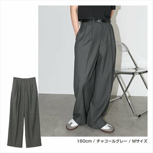 2タック セミワイド ロング パンツ レディース ボトム ワイドパンツ ロングパンツ スラックス ズボン ウエストゴム 体型カバー 太ももカバー ゆったり 楽ちん ポケット ツイル セレモニー きれいめ オフィス カジュアル ボトムス かわいい おしゃれ 大人 春 夏 秋 冬 t04