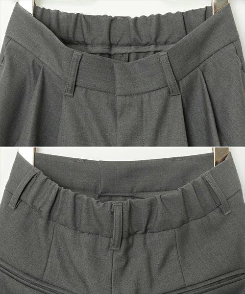 2タック セミワイド ロング パンツ レディース ボトム ワイドパンツ ロングパンツ スラックス ズボン ウエストゴム 体型カバー 太ももカバー ゆったり 楽ちん ポケット ツイル セレモニー きれいめ オフィス カジュアル ボトムス かわいい おしゃれ 大人 春 夏 秋 冬 t04