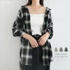 2way チェック シャツ ブラウス キャミソール ビスチェ レディース トップス チェックシャツ 長袖シャツ カーディガン 羽織り 軽アウター オーバーサイズ 体型カバー ゆったり 楽ちん 長袖 オフショル チェック柄 起毛 カジュアル トレンド オールシーズン 春 夏 秋 冬 t04