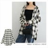 2way チェック シャツ ブラウス キャミソール ビスチェ レディース トップス チェックシャツ 長袖シャツ カーディガン 羽織り 軽アウター オーバーサイズ 体型カバー ゆったり 楽ちん 長袖 オフショル チェック柄 起毛 カジュアル トレンド オールシーズン 春 夏 秋 冬 t04