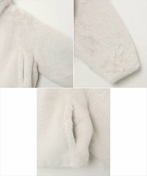 ショート丈 ファー スタンド ブルゾン レディース アウター ボアコート ファーコート ファーベスト ブルゾン ジャンパー 羽織り 体型カバー ゆったり ボリューム袖 ジップ フェイクファー 起毛 セレモニー 秋服 冬服 あったか 暖か 防寒オフィス 女性 ジップ 春 秋 冬 t04