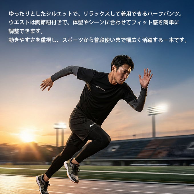  SUBROSA ( サブローザ ) × phiten メンズ 男性 ナノテクノロジー ハーフ パンツ ウエア スポーツ スポーツウエア ボトムス ファイテン コンプレッション サポート 吸水 速乾 UV 紫外線 カット消臭 涼しい ランニング リラックス アクアチタン インナー 春 夏 秋 冬 mail