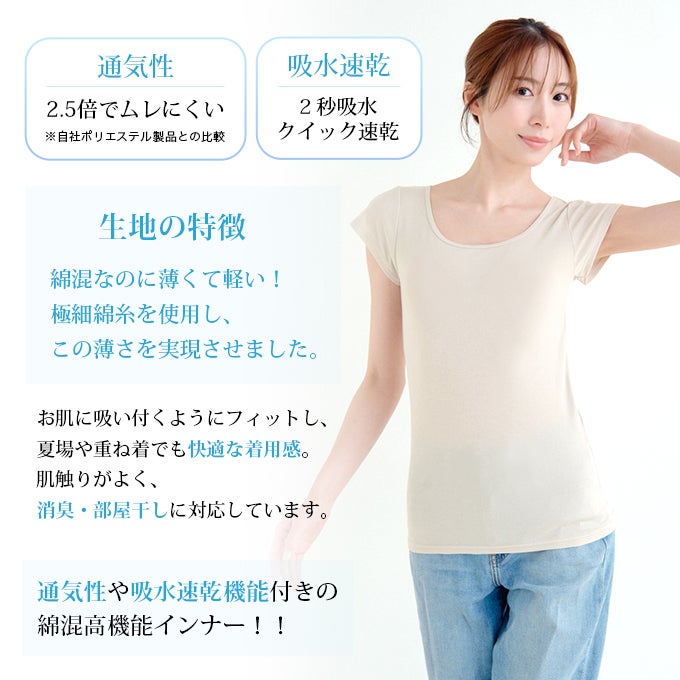 薄くて 軽い 綿混 インナー 吸水 速乾 通気性 ストレッチ 消臭 部屋干し タンクトップ キャミソール フレンチ袖 袖なし 半袖 下着 レディース 女性用 インナーシャツ 春 夏 無地 涼しい 薄手 快適 シンプル おしゃれ 臭い 世代臭 アンダーシャツ 肌着 送料無料 春夏 秋 mail