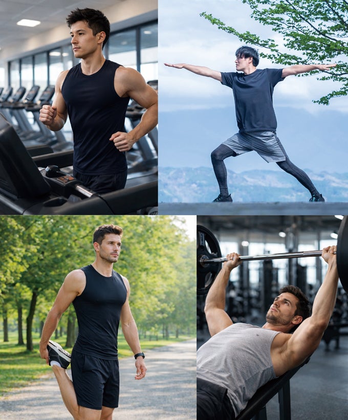 SUBROSA ( サブローザ ) × phiten メンズ 男性 クルーネック モックネック アンダーウエア 丸首 長袖 シャツ スポーツ スポーツウエア コンプレッション ファイテン インナー サポート 吸水 速乾 UV 紫外線 カット 汗 快適 ランニング アクアチタン 黒 春 夏 秋 冬 mail