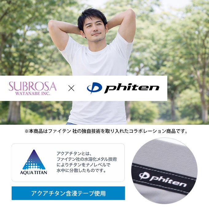SUBROSA ( サブローザ ) × phiten メンズ 男性 ショーツ パンツ ボクサーパンツ スポーツ スポーツウエア 下着 パンツ ファイテン サポート 吸水 速乾 UV 紫外線 カット 消臭 臭い 快適 ランニング リラックス アンダーウエア アクアチタン インナー 黒 春 夏 秋 冬 mail